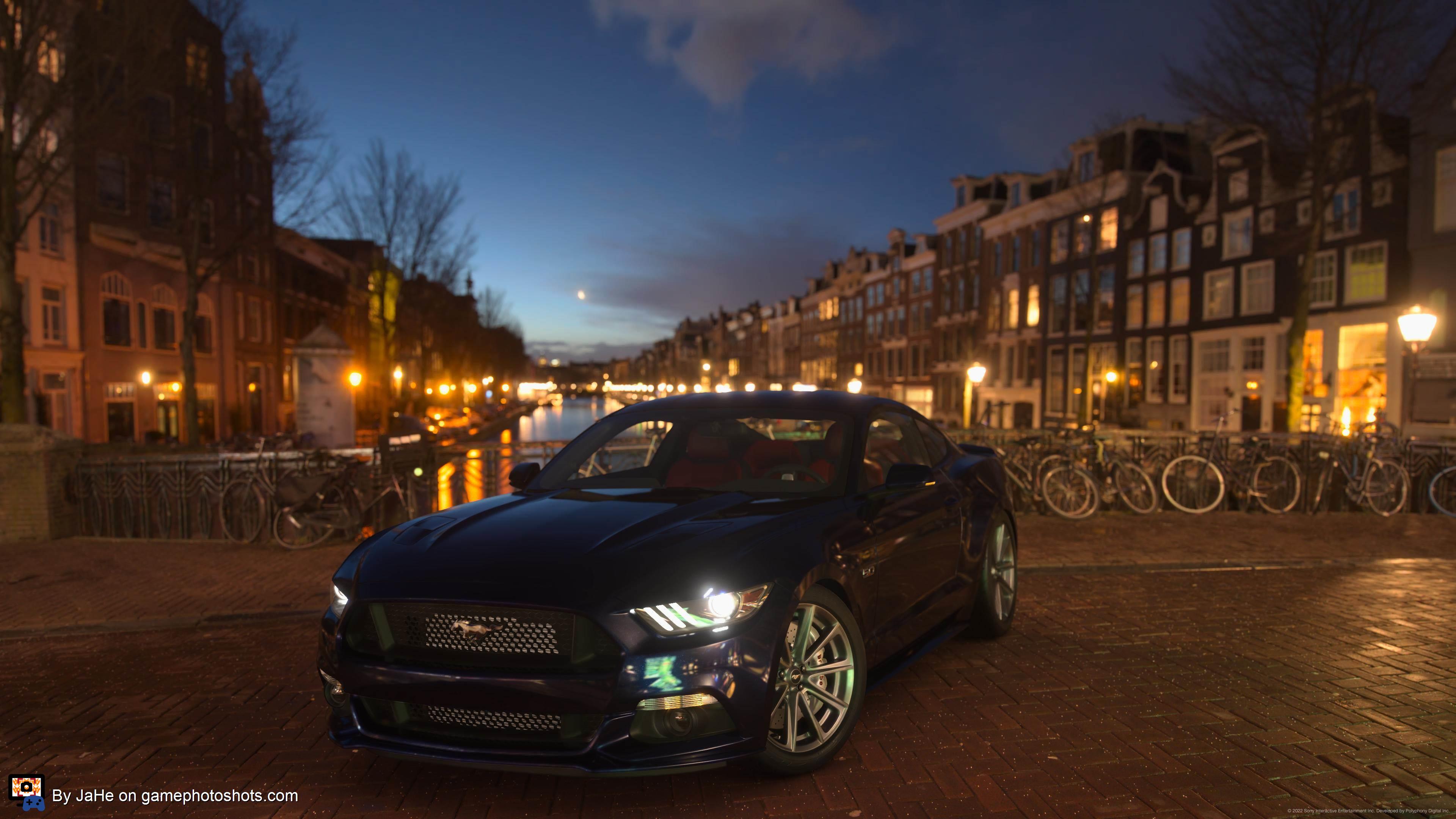 Gran Turismo 7 Mustang in Amsterdam