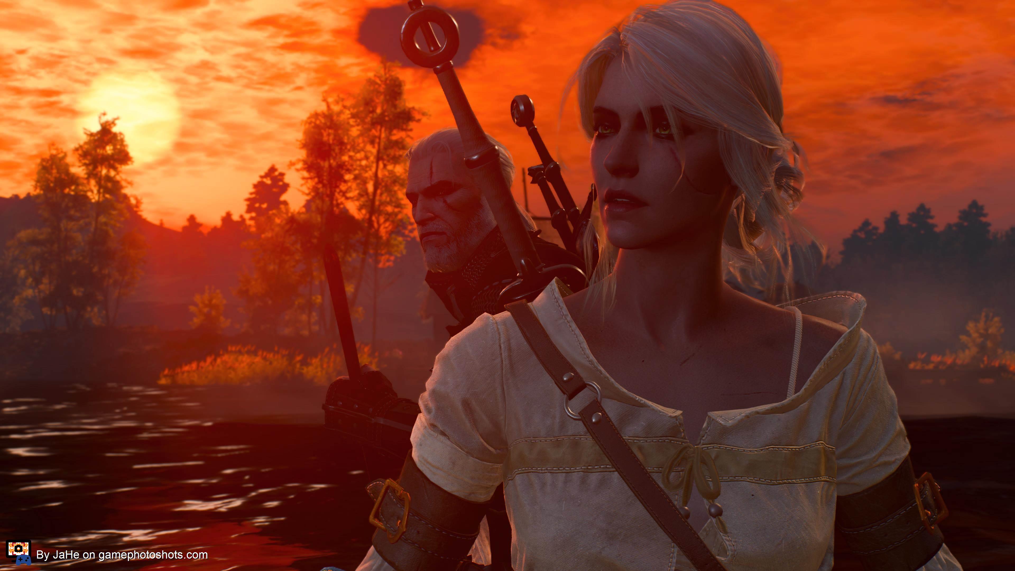 Geralt and Ciri going to Bald Mountain