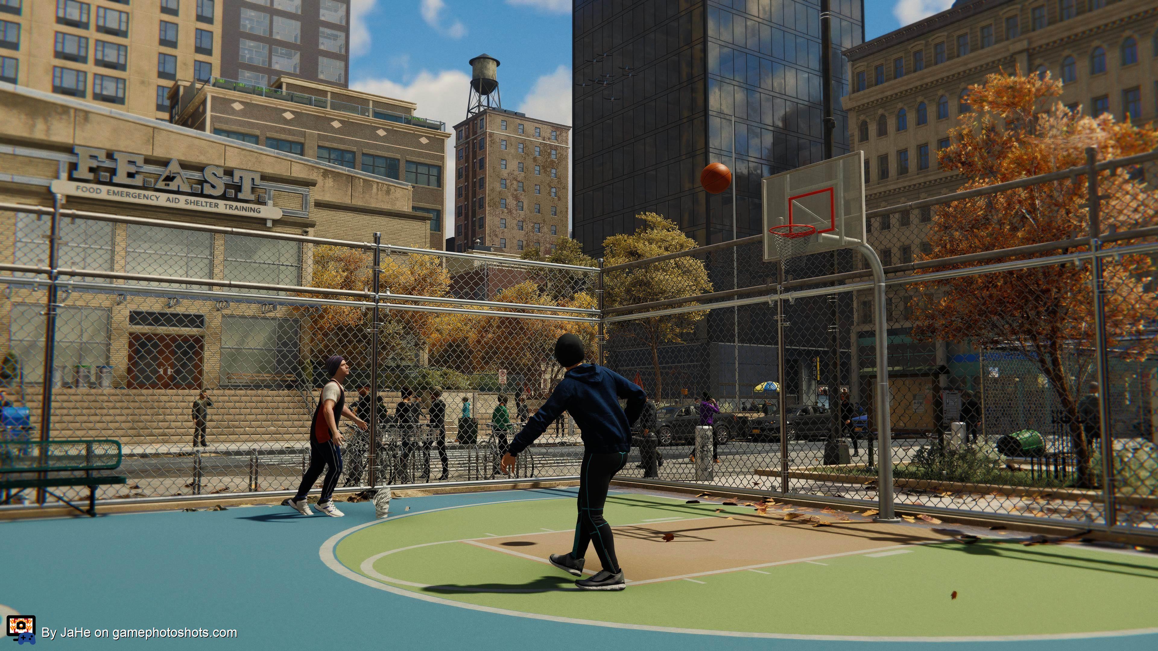 Shooting hoops at F.E.A.S.T.