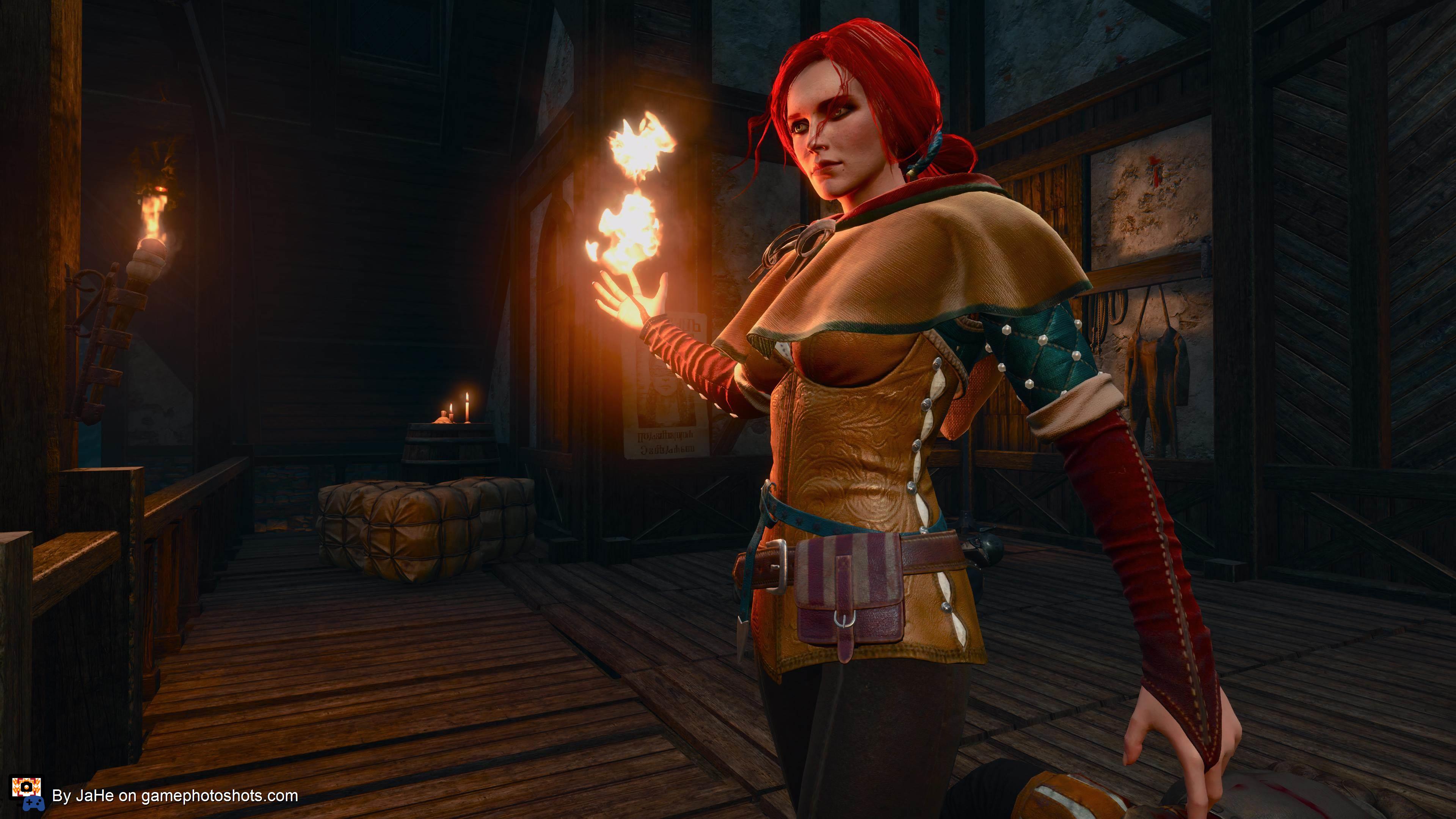 Triss Merigold playing with fire