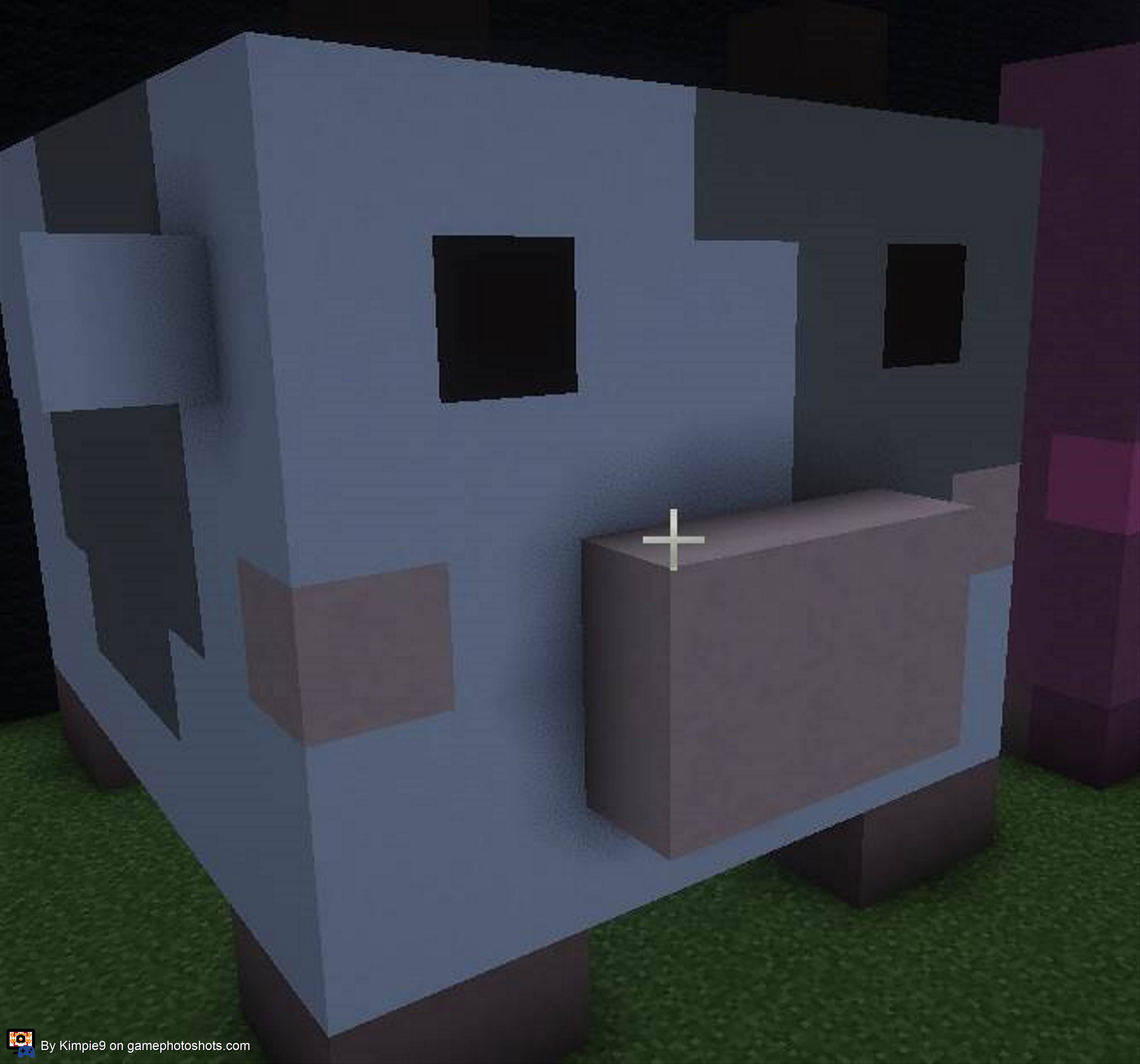 Cow built in Minecraft