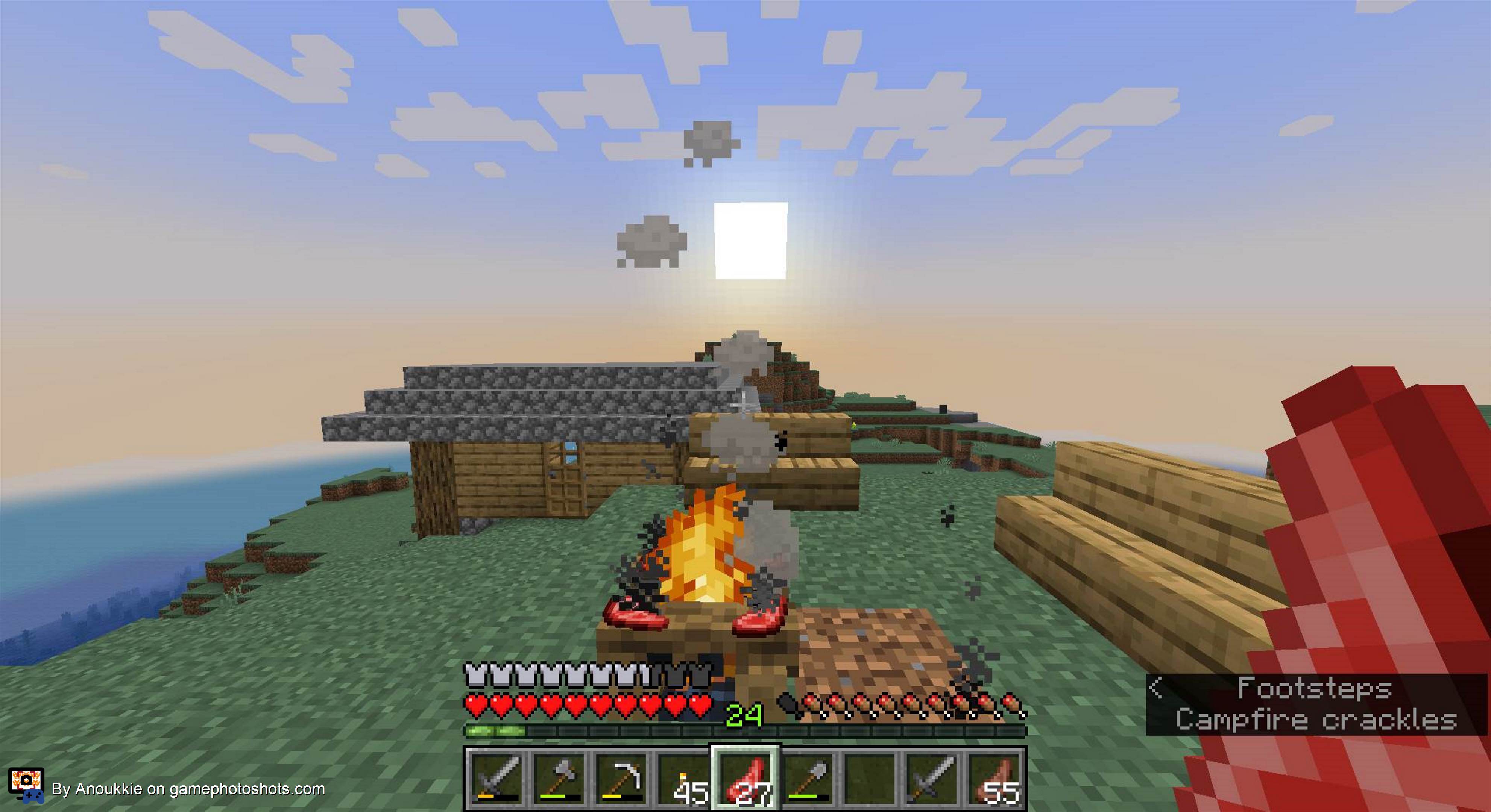 Campfire sunset