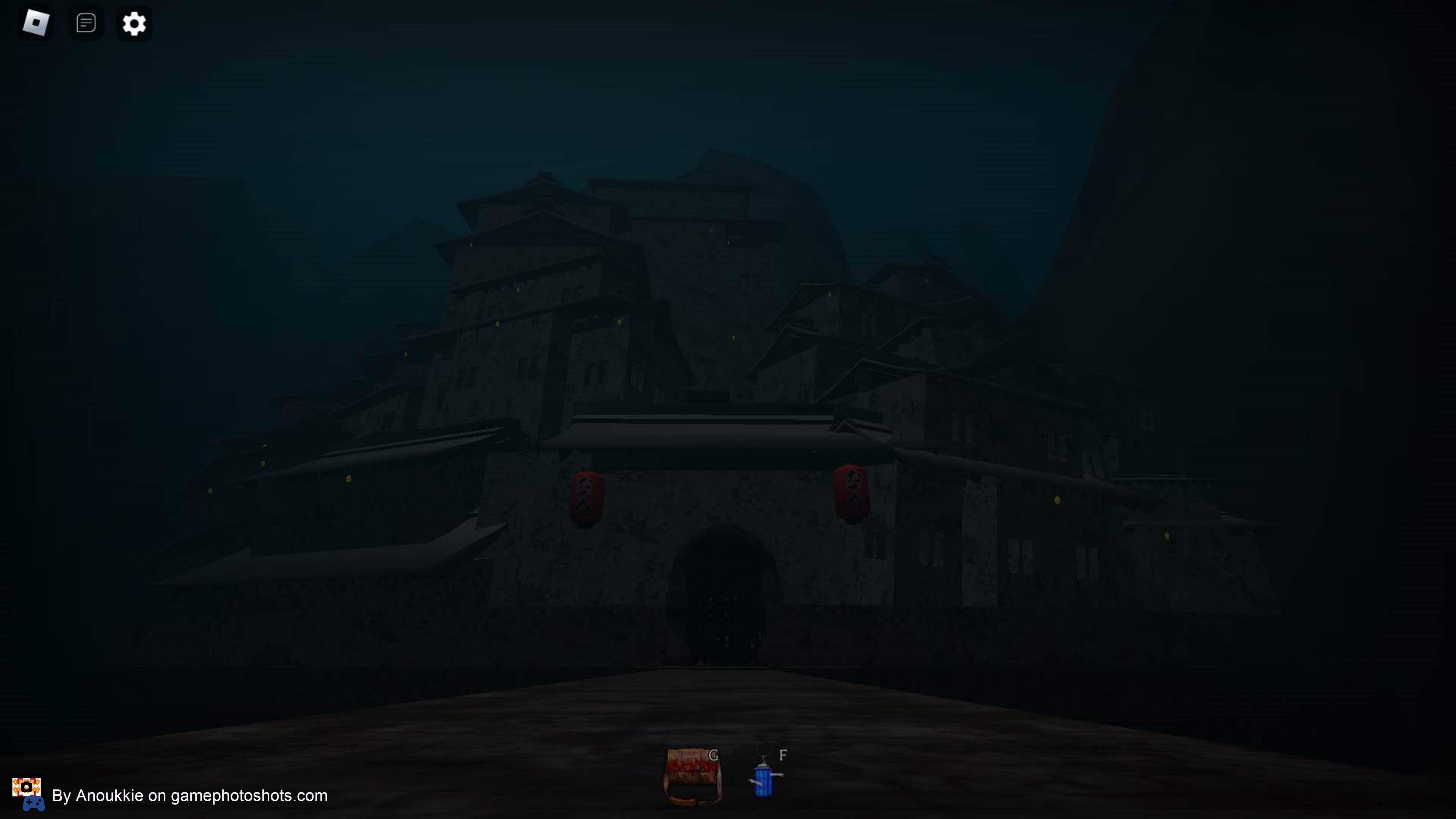 Dark underwater castle