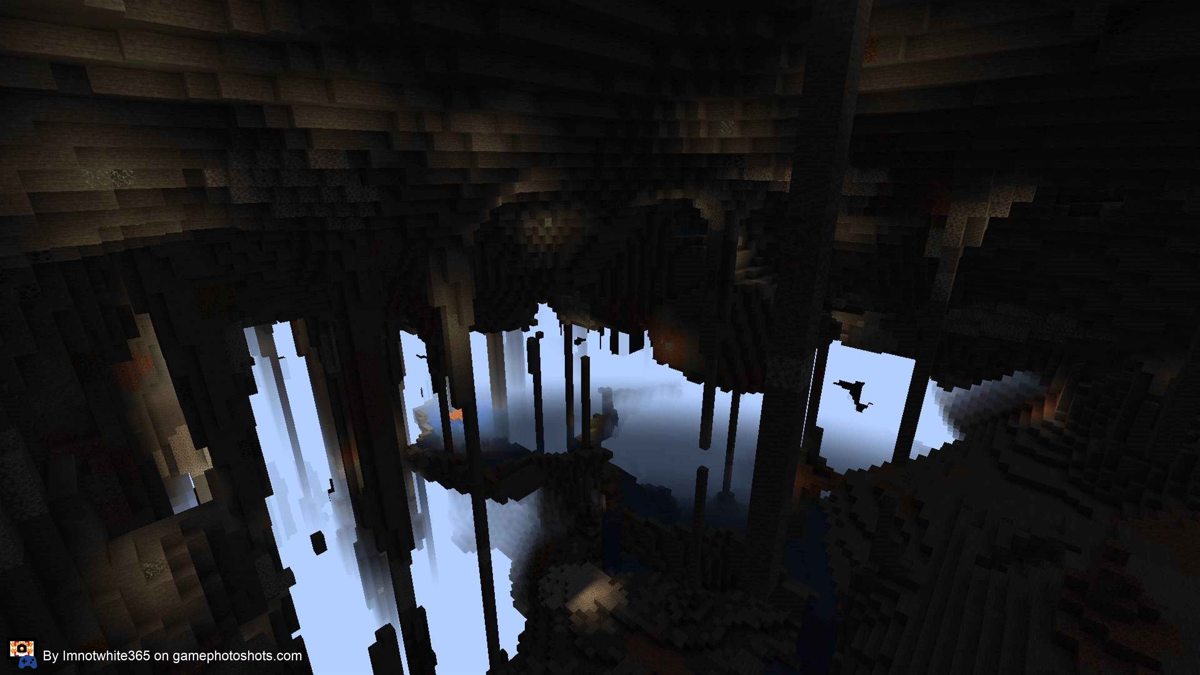 Amazing view of a 1.18 minecraft cave