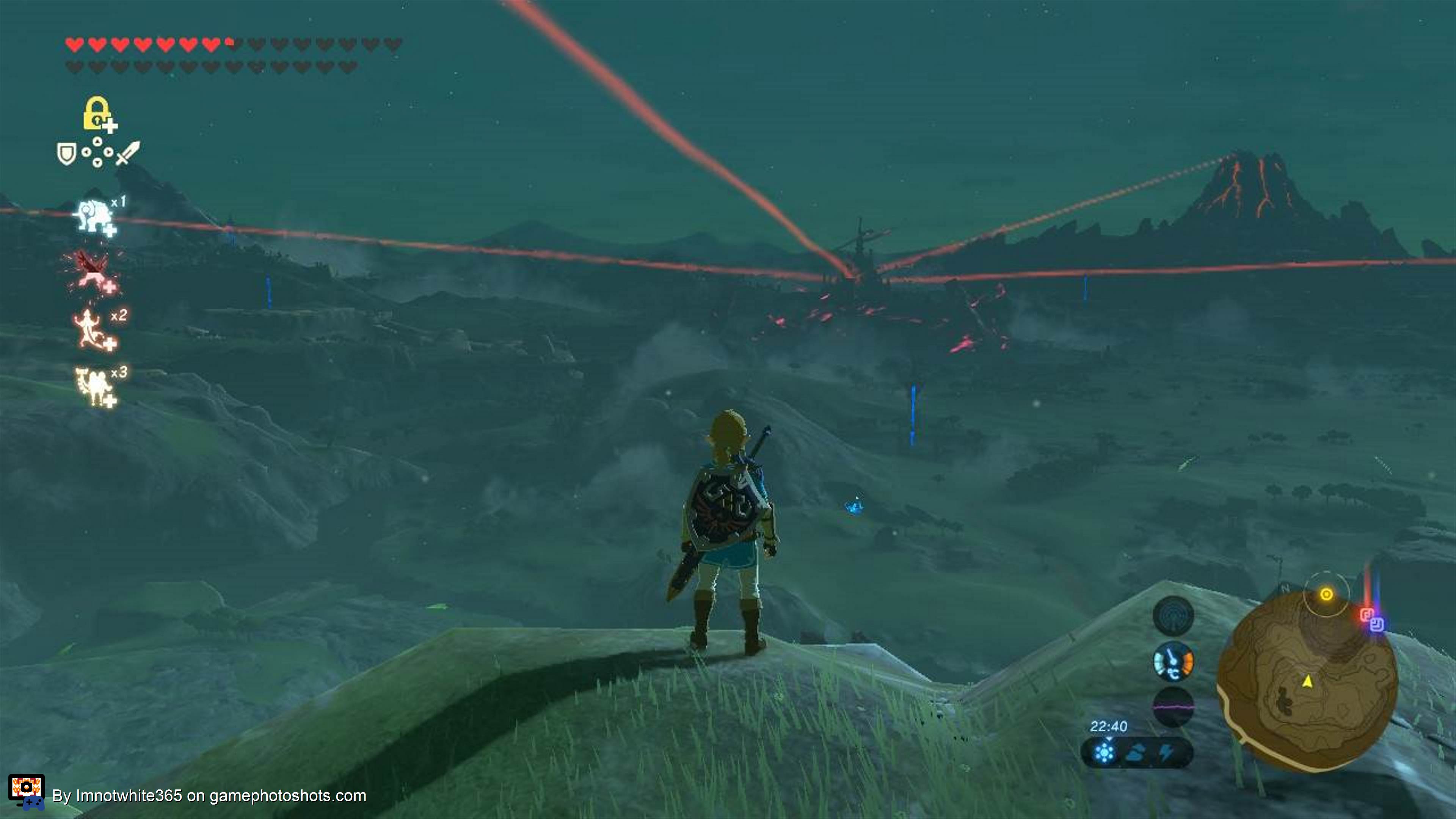 Beautiful night view of hyrule field